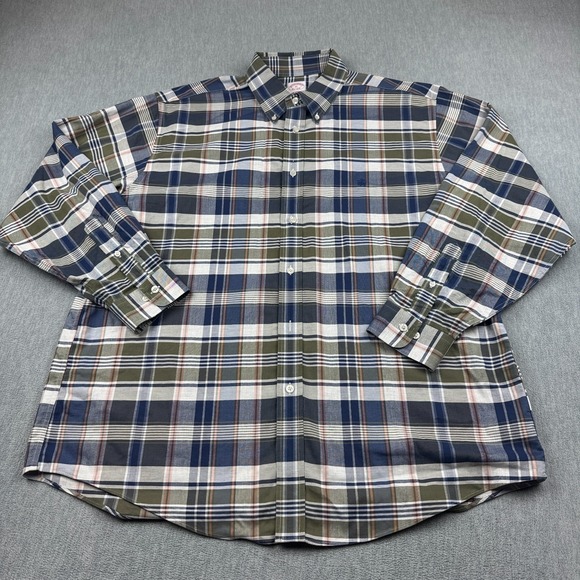 Brooks Brothers Other - Brooks Brothers Shirt Mens Extra Large Blue Plaid Madison Button Down Non-Iron